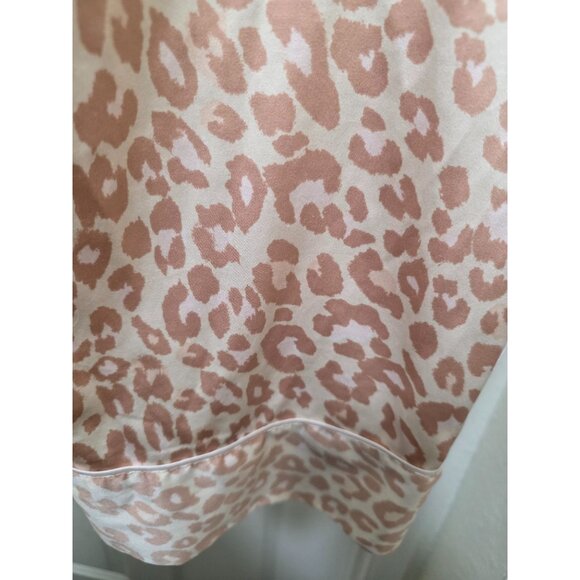 Victorias Secret Womens Peach Leopard Print Pajama Pants M Soft Drawstring Waist - Picture 4 of 8